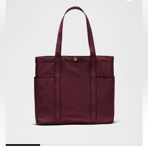 Lululemon dark cherry tote bag